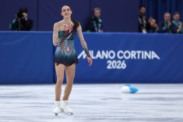 Lara Naki Gutmann (ITA) during the Olympic Winter games, Winterspiele,Spiele, Summer games Milano-Cortina 2026, Figure skating, Eiskunstlauf Women Single Skating on February 19, 2026 at Milano Ice Skating Arena in Milan  Copyright: xFabrizioxCarabelli IPAxSportx xipa-agency.netx xx IPA_71743205 IPA_Agency_IPA71743205