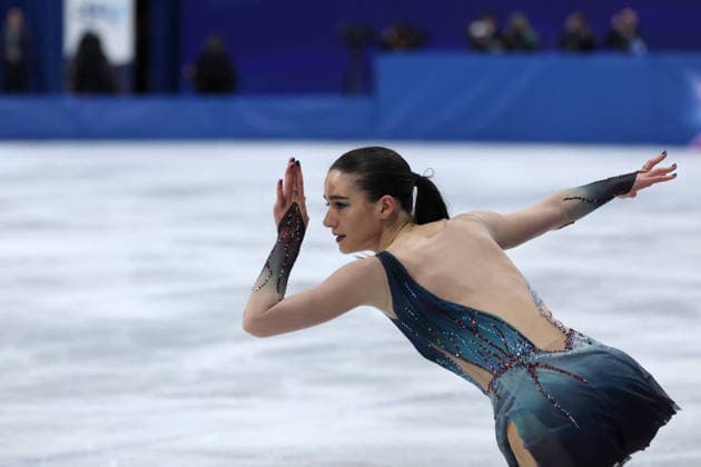GIOCHI OLIMPICI - Olimpiadi Invernali Milano-Cortina 2026 - Figure skating, Eiskunstlauf Lara Naki Gutmann (ITA) during the Olympic Winter games, Winterspiele,Spiele, Summer games Milano-Cortina 2026, Figure Skating Women Single Skating on February 19, 2026 at Milano Ice Skating Arena in Milan Cortina D Ampezzo Italy  Copyright: xIPAxSport ABACAx