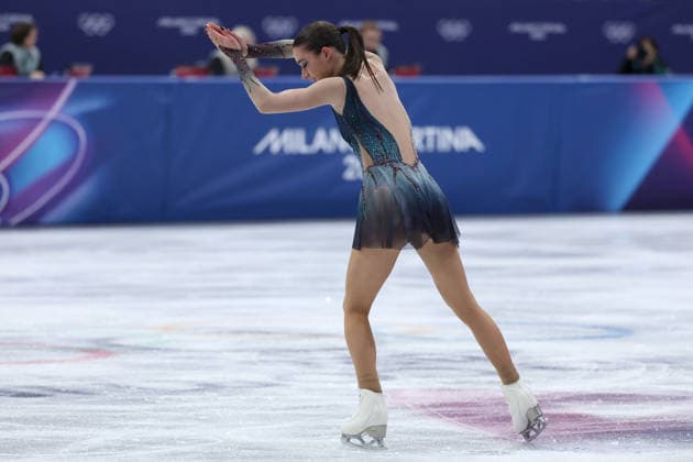 GIOCHI OLIMPICI - Olimpiadi Invernali Milano-Cortina 2026 - Figure skating, Eiskunstlauf Lara Naki Gutmann (ITA) during the Olympic Winter games, Winterspiele,Spiele, Summer games Milano-Cortina 2026, Figure Skating Women Single Skating on February 19, 2026 at Milano Ice Skating Arena in Milan Cortina D Ampezzo Italy  Copyright: xIPAxSport ABACAx