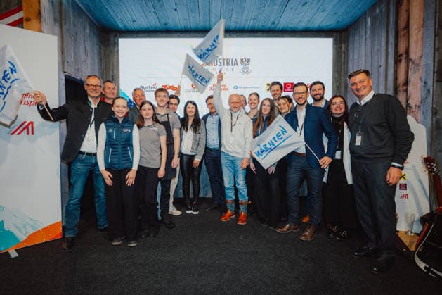 OLYMPICS - Winter Olympic Games, Olympische Spiele, Olympia, OS Milano Cortina 2026 CORTINA D AMPEZZO,ITALY,19.FEB.26 - OLYMPICS - Winter Olympic Games Milano Cortina 2026, Austria House, WKO-Kaernten-Abend. Image shows participants.  GEPAxpictures xAlexanderxSolc
