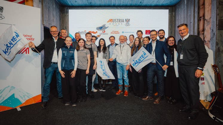 OLYMPICS - Winter Olympic Games, Olympische Spiele, Olympia, OS Milano Cortina 2026 CORTINA D AMPEZZO,ITALY,19.FEB.26 - OLYMPICS - Winter Olympic Games Milano Cortina 2026, Austria House, WKO-Kaernten-Abend. Image shows participants.  GEPAxpictures xAlexanderxSolc