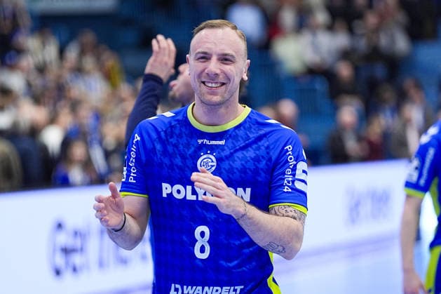19.02.2026, xydrx, Handball, 1.HBL, VfL Gummersbach - ThSV Eisenach, Schwalbe-Arena: TLukas Blohme (VfL Gummersbach 8)) bejubelt den Sieg Photo: xYannisxDreimannxPressefotoKochx Nordrhein-Westfahlen Deutschland