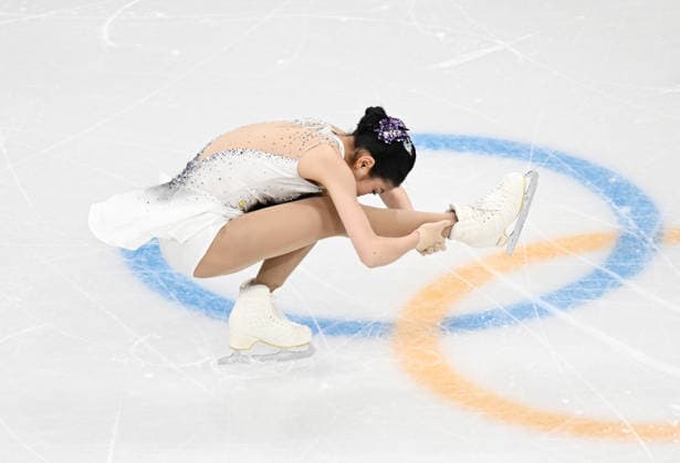 (260219) -- MILAN, Feb. 19, 2026 -- Zhang Ruiyang of China competes during the free skating match of Figure skating, Eiskunstlauf women single skating at the Milan-Cortina 2026 Olympic Winter games, Winterspiele,Spiele, Summer games in Milan, Italy, Feb. 19, 2026. ) (MICO2026)ITALY-MILAN-OLYMPIC WINTER GAMES-FIGURE SKATING-WOMEN SINGLE SKATING-FREE SKATING ChengxMin 