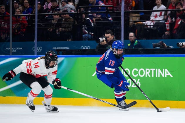 260219 Renata Fast of Canada and u13<of USA in the women s Ice hockey, Eishockey final game between USA and Canada during day 13 of the 2026 Winter Olympics on February 19, 2026 in Milan. Photo: Emma Wallskog BILDBYRAN kod EW EW0643 ishockey ice hockey Olympic Games, Olympische Spiele, Olympia, OS olympics winter olympics os ol olympiska spel vinter-os olympiske leker milano cortina 2026 milan cortina 2026 milano cortina 2026 olympic games milano cortina 2026 winter olympic games milano cortina-os milano cortina-ol vinter-ol 13 bbeng dam usa kanada canada final *** 260219 Renata Fast of Canada and u13 of USA in the women s ice hockey final game between USA and Canada during day 13 of the 2026 Winter Olympics on February 19, 2026 in Milan Photo Emma Wallskog BILDBYRAN kod EW EW0643 ishockey ice hockey olympic games olympics winter olympics os ol olympiska spel vinter os olympiske leker milano cortina 2026 milan cortina 2026 milano cortina 2026 olympic games milano cortina 2026 winter olympic games milano cortina os milano cortina ol vinter ol 13 bbeng dam usa kanada canada final  Copyright: EMMAxWALLSKOG BB260219EW108
