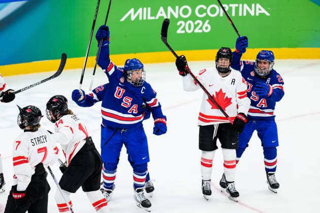 260219 Hilary Knight of USA celebrates after scoring 1-1 in the women s Ice hockey, Eishockey final game between USA and Canada during day 13 of the 2026 Winter Olympics on February 19, 2026 in Milan. Photo: Carl Sandin BILDBYRAN kod CS EW0643 ishockey ice hockey Olympic Games, Olympische Spiele, Olympia, OS olympics winter olympics os ol olympiska spel vinter-os olympiske leker milano cortina 2026 milan cortina 2026 milano cortina 2026 olympic games milano cortina 2026 winter olympic games milano cortina-os milano cortina-ol vinter-ol 13 bbeng dam usa kanada canada final jubel *** 260219 Hilary Knight of USA celebrates after scoring 1 1 in the women s ice hockey final game between USA and Canada during day 13 of the 2026 Winter Olympics on February 19, 2026 in Milan Photo Carl Sandin BILDBYRAN code CS EW0643 ice hockey ice hockey olympic games olympics winter olympics os ol olympic games winter os olympic games milano cortina 2026 milan cortina 2026 milano cortina 2026 olympic games milano cortina 2026 winter olympic games milano cortina os milano cortina ol winter ol 13 bbeng dam usa kanada canada final jubel  Copyright: CARLxSANDIN BB260219CS108