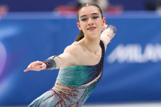 Winter Olympics - Women Single Skating Free Skating Lara Naki Gutmann of Team Italy competes in Women s Single Figure skating, Eiskunstlauf Free Skating on day thirteen of the Milano Cortina 2026 Winter Olympic Games, Olympische Spiele, Olympia, OS at Milano Ice Skating Arena on February 19, 2026 in Milan, Italy. Photo by Alexis Jumeau ABACAPRESS.COM Milan Italy  Copyright: xJumeauxAlexis ABACAx