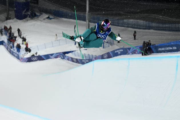 2026 WINTER Olympic Games, Olympische Spiele, Olympia, OS Indra Brown of Australia during the practice runs ahead of the Women™s Freeski Halfpipe qualifier at Livigno Snow Park, on day 13 of the 2026 Milano Cortina Winter Olympic Games in Italy, Wednesday, February 18, 2026. ( NO ARCHIVING LIVIGNO SONDRIO ITALY  Copyright: xDANxHIMBRECHTSx 20260220169181957178