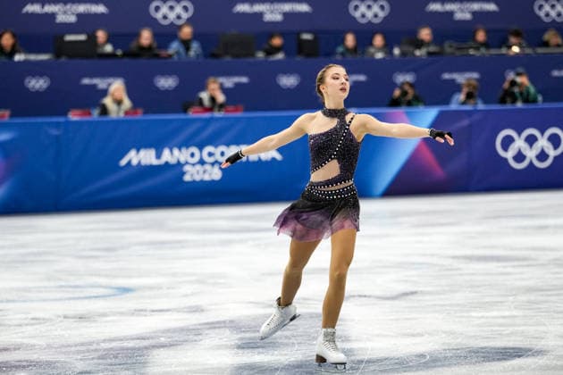 OLYMPICS - Winter Olympic Games, Olympische Spiele, Olympia, OS Milano Cortina 2026 MILAN,ITALY,19.FEB.26 - OLYMPICS, Figure skating, Eiskunstlauf - Winter Olympic Games Milano Cortina 2026, single skating, free, women. Image shows Olga Mikutina (AUT).  GEPAxpictures xRanjithxKumar