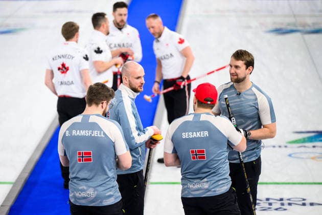 260219 Magnus Ramsfjell and gaute Nepstad of Norway compete in a men s semifinal curling match between Canada and Norway during day 13 of the 2026 Winter Olympics on February 19, 2026 in Cortina. Photo: Jon Olav Nesvold BILDBYRAN COP 217 JE0125 curling Olympic Games, Olympische Spiele, Olympia, OS olympics winter olympics os ol olympiska spel vinter-os olympiske leker milano cortina 2026 milan cortina 2026 milano cortina 2026 olympic games milano cortina 2026 winter olympic games milano cortina-os milano cortina-ol vinter-ol 13 bbeng kanada canada norge norway *** 260219 Magnus Ramsfjell and gaute Nepstad of Norway compete in a men s semifinal curling match between Canada and Norway during day 13 of the 2026 Winter Olympics on February 19, 2026 in Cortina Photo Jon Olav Nesvold BILDBYRAN COP 217 JE0125 curling olympic games olympics winter olympics os ol olympiska spel vinter os olympiske leker milano cortina 2026 milan cortina 2026 milano cortina 2026 olympic games milano cortina 2026 winter olympic games milano cortina os milano cortina ol vinter ol 13 bbeng kanada canada norge norway  Copyright: JONxOLAVxNESVOLD BB260219JE007