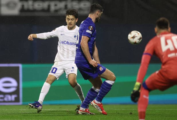 GNK Dinamo v KRC Genk - UEFA Europa League 2025 26 Knockout Play-off First Leg ZAGREB, CROATIA - FEBRUARY 19: Konstantinos Keretsas during the UEFA Europa League 2025 26 Knockout Play-off First Leg match between GNK Dinamo and KRC Genk at Stadion Maksimir on February 19, 2026 in Zagreb, Croatia.  GoranxStanzl PIXSELL