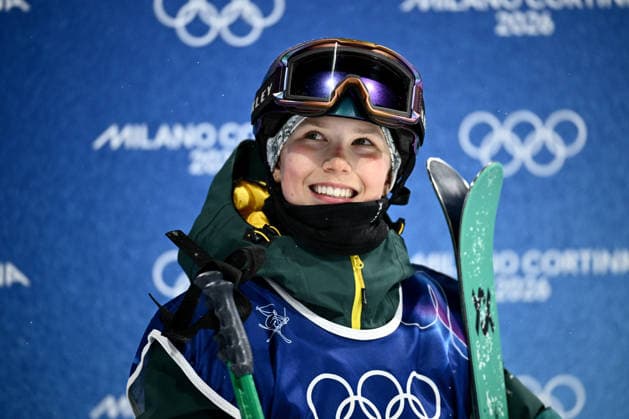 2026 WINTER Olympic Games, Olympische Spiele, Olympia, OS Indra Brown of Australia waits for her scorefollowing her first run in the Women™s Freeski Halfpipe qualifier at Livigno Snow Park, on day 13 of the 2026 Milano Cortina Winter Olympic Games in Italy, Wednesday, February 18, 2026. ( NO ARCHIVING LIVIGNO SONDRIO ITALY  Copyright: xDANxHIMBRECHTSx 20260220127896733247