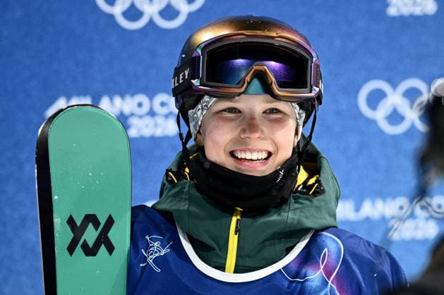 2026 WINTER Olympic Games, Olympische Spiele, Olympia, OS Indra Brown of Australia waits for her score following her second run in the Women™s Freeski Halfpipe qualifier at Livigno Snow Park, on day 13 of the 2026 Milano Cortina Winter Olympic Games in Italy, Wednesday, February 18, 2026. ( NO ARCHIVING LIVIGNO SONDRIO ITALY  Copyright: xDANxHIMBRECHTSx 20260220170626699835