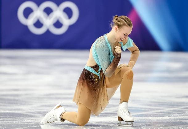 ITALY, MILAN - FEBRUARY 19, 2026: Niina Petrokina of Estonia performs her routine in the women s singles free skating programme at the 2026 Winter Olympic Games, Olympische Spiele, Olympia, OS at Milano Ice Skating Arena. Peter Kovalev TASS  88967194