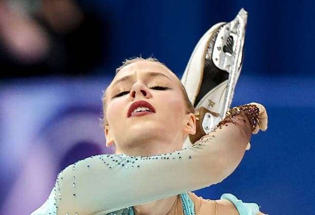 ITALY, MILAN - FEBRUARY 19, 2026: Niina Petrokina of Estonia performs her routine in the women s singles free skating programme at the 2026 Winter Olympic Games, Olympische Spiele, Olympia, OS at Milano Ice Skating Arena. Peter Kovalev TASS  88967540