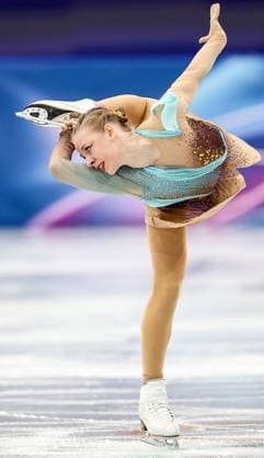 ITALY, MILAN - FEBRUARY 19, 2026: Niina Petrokina of Estonia performs her routine in the women s singles free skating programme at the 2026 Winter Olympic Games, Olympische Spiele, Olympia, OS at Milano Ice Skating Arena. Peter Kovalev TASS  88967541