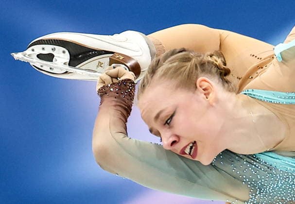 ITALY, MILAN - FEBRUARY 19, 2026: Niina Petrokina of Estonia performs her routine in the women s singles free skating programme at the 2026 Winter Olympic Games, Olympische Spiele, Olympia, OS at Milano Ice Skating Arena. Peter Kovalev TASS  88967543