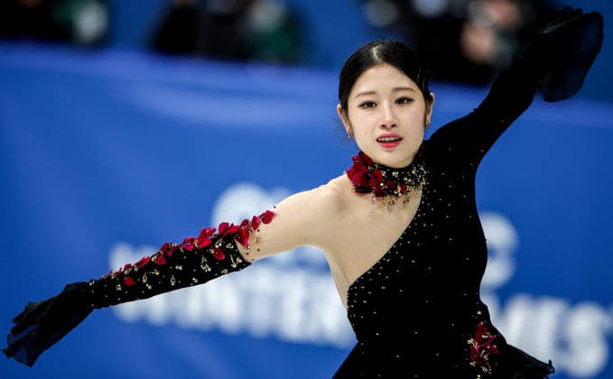 ITALY, MILAN - FEBRUARY 19, 2026: Hae-in Lee of South Korea performs her routine in the women s singles free skating programme at the 2026 Winter Olympic Games, Olympische Spiele, Olympia, OS at Milano Ice Skating Arena. Peter Kovalev TASS  88967796