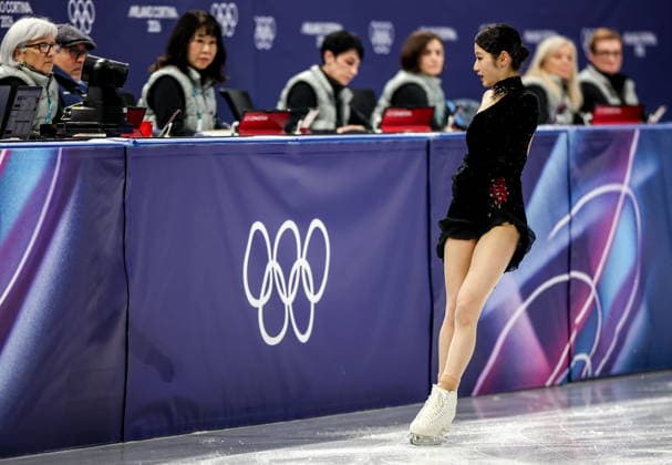 ITALY, MILAN - FEBRUARY 19, 2026: Hae-in Lee of South Korea performs her routine in the women s singles free skating programme at the 2026 Winter Olympic Games, Olympische Spiele, Olympia, OS at Milano Ice Skating Arena. Peter Kovalev TASS  88967797