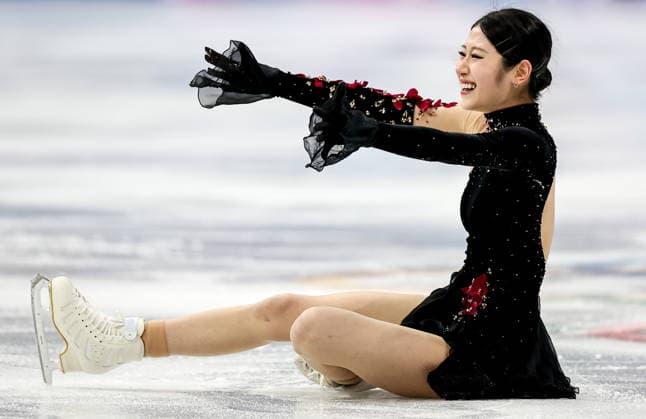 ITALY, MILAN - FEBRUARY 19, 2026: Hae-in Lee of South Korea performs her routine in the women s singles free skating programme at the 2026 Winter Olympic Games, Olympische Spiele, Olympia, OS at Milano Ice Skating Arena. Peter Kovalev TASS  88967799