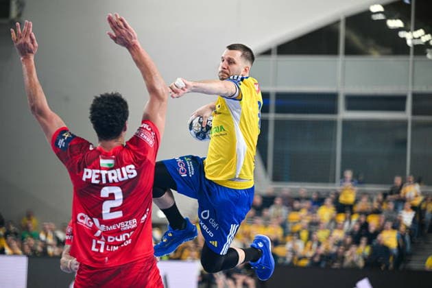 KIELCE 19.02.2026 MECZ 11. KOLEJKA LIGA MISTRZOW PILKA RECZNA MEZCZYZN SEZON 2025 2026 INDUSTRIA KIELCE - ONE VESZPREM HC --- MENS HALDBALL EHF CHAMPIONS LEAGUE SEASON 2025 2026 MATCH: INDUSTRIA KIELCE - ONE VESZPREM HC ALEKS VLAH FOT. MICHAL TRZPIS 400MM.PL NEWSPIX.PL --- newspix.pl 