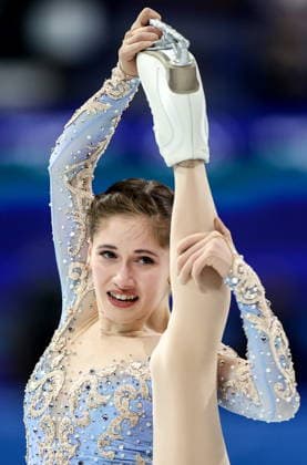 ITALY, MILAN - FEBRUARY 19, 2026: Isabeau Levito of the USA performs her routine in the women s singles free skating programme at the 2026 Winter Olympic Games, Olympische Spiele, Olympia, OS at Milano Ice Skating Arena. Peter Kovalev TASS  88968261