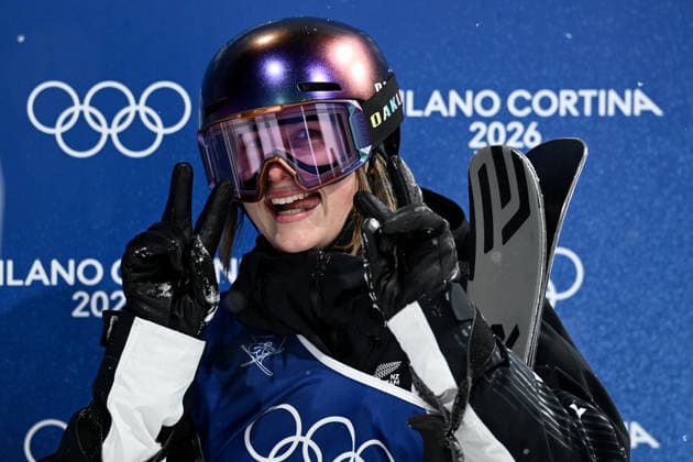 2026 WINTER Olympic Games, Olympische Spiele, Olympia, OS Mischa Thomas of New Zealand waits for her score following her second run in the Women™s Freeski Halfpipe qualifier at Livigno Snow Park, on day 13 of the 2026 Milano Cortina Winter Olympic Games in Italy, Wednesday, February 18, 2026. ( NO ARCHIVING LIVIGNO SONDRIO ITALY  Copyright: xDANxHIMBRECHTSx 20260220189011375710
