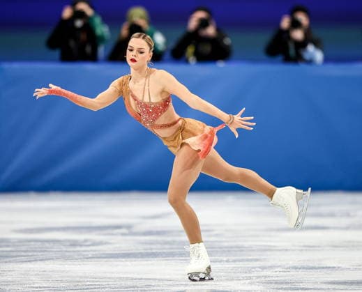 ITALY, MILAN - FEBRUARY 19, 2026: Loena Hendrickx of Belgium performs her routine in the women s singles free skating programme at the 2026 Winter Olympic Games, Olympische Spiele, Olympia, OS at Milano Ice Skating Arena. Peter Kovalev TASS  88968267