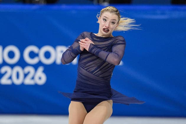 2026 Milano-Cortina Winter Olympics MILAN, ITALY - FEBRUARY 19: United States’ Amber Glenn performs during the women’s free skating program Figure skating, Eiskunstlauf event at the Milano Ice Skating Arena during the Milano-Cortina 2026 Winter Olympic Games, Olympische Spiele, Olympia, OS in Milan, Italy, on February 19, 2026. Cemal Yurttas Anadolu Milan Italy. Editorial use only. Please get in touch for any other usage.  Copyright: x2026xAnadoluxCemalxYurttasx