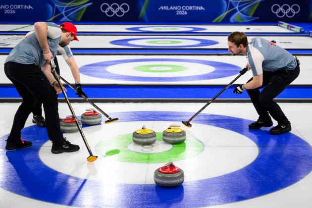 260219 Gaute Nepstad of Norway competes in a men s semifinal curling match between Canada and Norway during day 13 of the 2026 Winter Olympics on February 19, 2026 in Cortina. Photo: Jon Olav Nesvold BILDBYRAN COP 217 JE0125 curling Olympic Games, Olympische Spiele, Olympia, OS olympics winter olympics os ol olympiska spel vinter-os olympiske leker milano cortina 2026 milan cortina 2026 milano cortina 2026 olympic games milano cortina 2026 winter olympic games milano cortina-os milano cortina-ol vinter-ol 13 bbeng kanada canada norge norway *** 260219 Gaute Nepstad of Norway competes in a men s semifinal curling match between Canada and Norway during day 13 of the 2026 Winter Olympics on February 19, 2026 in Cortina Photo Jon Olav Nesvold BILDBYRAN COP 217 JE0125 curling olympic games olympics winter olympics os ol olympiska spel vinter os olympiske leker milano cortina 2026 milan cortina 2026 milano cortina 2026 olympic games milano cortina 2026 winter olympic games milano cortina os milano cortina ol vinter ol 13 bbeng kanada canada norge norway  Copyright: JONxOLAVxNESVOLD BB260219JE010