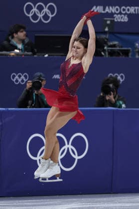 GIOCHI OLIMPICI - Olimpiadi Invernali Milano-Cortina 2026 - Figure skating, Eiskunstlauf Sofia Samodelkina (KAZ) during the Olympic Winter games, Winterspiele,Spiele, Summer games Milano-Cortina 2026, Figure Skating Women Single Skating on February 19, 2026 at Milano Ice Skating Arena in Milan Cortina D Ampezzo Italy  Copyright: xIPAxSport ABACAx