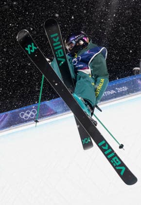 OLYMPICS - Winter Olympic Games, Olympische Spiele, Olympia, OS Milano Cortina 2026 LIVIGNO,ITALY,19.FEB.26 - OLYMPICS, FREE SKI, FREESTYLE SKIING - Winter Olympic Games Milano Cortina 2026, halfpipe, women, qualification. Image shows Indra Brown (AUS).  GEPAxpictures xWolfgangxGrebien