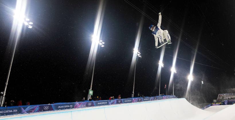 OLYMPICS - Winter Olympic Games, Olympische Spiele, Olympia, OS Milano Cortina 2026 LIVIGNO,ITALY,19.FEB.26 - OLYMPICS, FREE SKI, FREESTYLE SKIING - Winter Olympic Games Milano Cortina 2026, halfpipe, women, qualification. Image shows Ailing Eileen Gu (CHN).  GEPAxpictures xWolfgangxGrebien