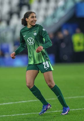 ITA, Wolfsburg, Juventus Turin vs VfL Wolfsburg, Women s Champions League, Fussball, UEFA, Spielzeit 2025 2026, Allianz Stadium, Playoffs, Rückspiel im Bild: Cora Zicai (VfL Wolfsburg Frauen 28), Tor, Jubel und Freude, Emotionen DFB DFL REGULATIONS PROHIBIT ANY USE OF PHOTOGRAPHS AS IMAGE SEQUENCES AND OR QUASI-VIDEO, 19.02.2026 Copyright: HMBxMedia HendrikxHamelau