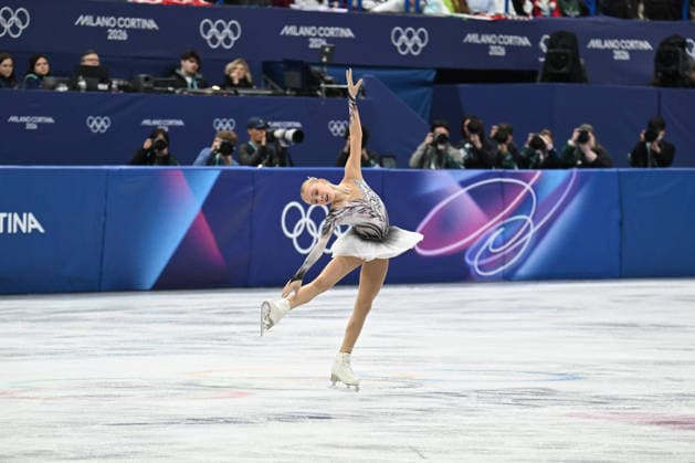 February 19, 2026, Milano, Lombardia, Italy: Iida Karhunen from Finland during the Winter Olympic Games, Olympische Spiele, Olympia, OS Milano Cortina 2026, Milano Ice Skating Arena, on February 19, 2026 in Milano, Italy Olympics 2026: Milano Cortina: Figure skating, Eiskunstlauf Women s  - ZUMAm345 20260219_oly_m345_035 Copyright: xFedericoxManonix
