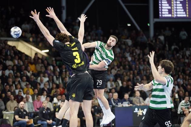 HANDBALL - CHAMPIONS LEAGUE - NANTES v SPORTING CP Martim MOTA COSTA of Sporting CP during the EHF Champions League, Group Phase, handball match between HBC Nantes and Sporting CP on 19 February 2026 at H Arena in Nantes, France - Photo Julien Kammerer NantesFrance  Copyright: xJulienxKammererx