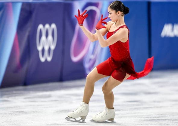 ITALY, MILAN - FEBRUARY 19, 2026: AIN athlete Adeliia Petrosian from Russia performs her routine in the women s singles free skating programme at the 2026 Winter Olympic Games, Olympische Spiele, Olympia, OS at Milano Ice Skating Arena. Peter Kovalev TASS  88974372