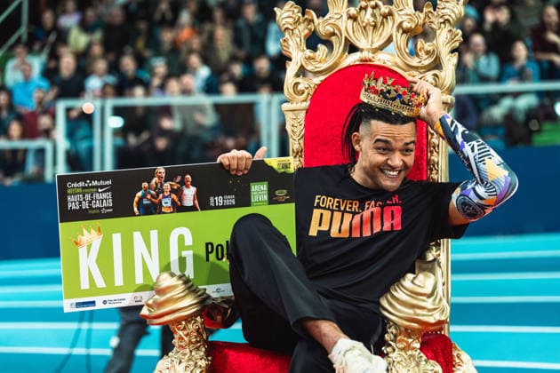 ATHLETICS - MEETING DE LIEVIN 2026 Emmanouil KARALIS (GRE) posing after winning the Men s Pole Vault Final during the Meeting de Lievin 2026, Hauts-de-France Pas-de-Calais Trophée EDF, World Athletics Indoor Tour Gold athletics event on February 19, 2026 at Arena in Lievin, France