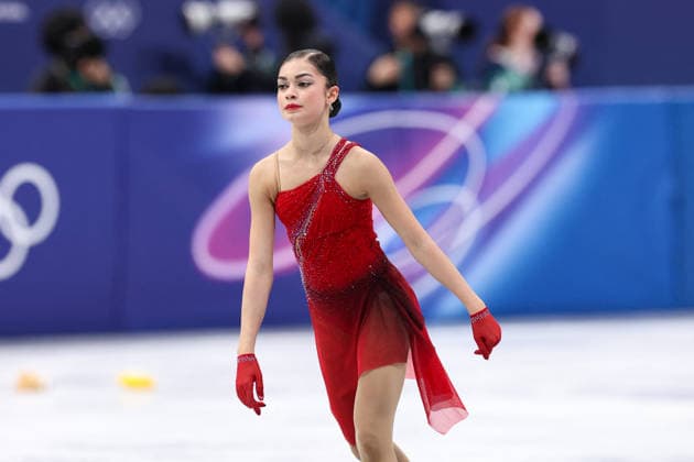 Winter Olympics - Women Single Skating Free Skating Iida Karhunen of Team Finland competes in Women s Single Figure skating, Eiskunstlauf Free Skating on day thirteen of the Milano Cortina 2026 Winter Olympic Games, Olympische Spiele, Olympia, OS at Milano Ice Skating Arena on February 19, 2026 in Milan, Italy. Photo by Alexis Jumeau ABACAPRESS.COM Milan Italy  Copyright: xJumeauxAlexis ABACAx