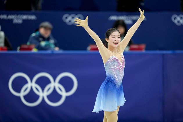OLYMPICS - Winter Olympic Games, Olympische Spiele, Olympia, OS Milano Cortina 2026 MILAN,ITALY,19.FEB.26 - OLYMPICS, Figure skating, Eiskunstlauf - Winter Olympic Games Milano Cortina 2026, single skating, free, women. Image shows Ami Nakai (JPN).  GEPAxpictures xRanjithxKumar