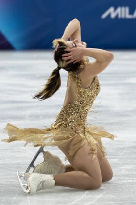 February 19, 2026, Milano, Lombardy, Italy: Alysa Liu (22) of the United States perform during the Figure skating, Eiskunstlauf Women Single during the 2026 Winter Olympics at the Milano Ice Skating Arena on Thursday in Milano. Olympics 2026: Milano Cortina: Figure Skating Women s  - ZUMAj89_ 20260219_oly_j89_058 Copyright: xPaulxKitagakixJr.x