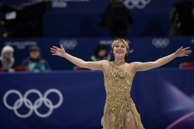 February 19, 2026, Milano, Lombardy, Italy: Alysa Liu of the United States reacts after her performance in the Figure skating, Eiskunstlauf Women Single during the 2026 Winter Olympics at the Milano Ice Skating Arena on Thursday in Milano. Olympics 2026: Milano Cortina: Figure Skating Women s  - ZUMAj89_ 20260219_oly_j89_073 Copyright: xPaulxKitagakixJr.x