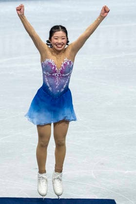 Figure skating, Eiskunstlauf - Milano Cortina 2026 Winter Olympics: Day 13 Japan s Ami Nakai celebrates on the podium after the Figure Skating Women Single Skating - Free Skating during Milano Cortina 2026 Winter Olympics - Day 15 on February 19, 2026 in Milan, Italy. Milano Italy  Copyright: xAndrzejxIwanczukx originalFilename:iwanczuk-figuresk260220_npRSy.jpg