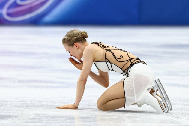 February 19, 2026, Milan, Lombardy, Italy: ANASTASIIA GUBANOVA of Georgia skates her Women s Single Skating free program in the Figure skating, Eiskunstlauf at the Milano Cortina 2026 Winter Olympic Games, Olympische Spiele, Olympia, OS Olympics 2026: Milano Cortina: Figure Skating Women Single Skating  - ZUMAc179 20260219_oly_c179_357 Copyright: xMickaelxChavetx