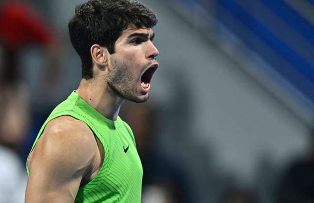 ATP, Tennis Herren Qatar Exxonmobil Open-Quarter Final Carlos Alcaraz of Spain competes against Karen Khachanov of Russia in the Quarter final at the ATP men s Qatar ExxonMobil Open 2026 tennis tournament at the Khalifa International Tennis Complex in Doha, Qatar, on February 19, 2026. DOHA Qatar Copyright: xNOUSHADx