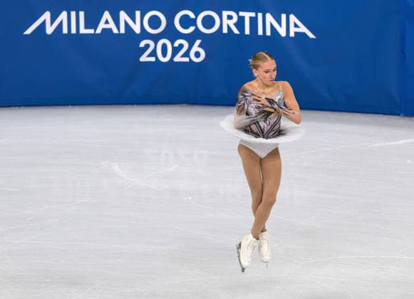 February 19, 2026, Milan, Lombardy, Italy: Finnish figure skater IIDA KARHUNAN performing in the Women s Figure skating, Eiskunstlauf Singles Freeskating at the Milano Cortina 2026 Winter Olympics. Milan Italy - ZUMAh234 20260219_oly_h234_028 Copyright: xMarkxEdwardxHarrisx