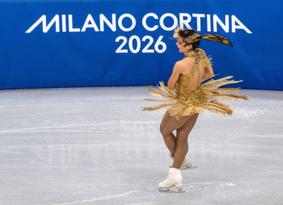 February 19, 2026, Milan, Lombardy, Italy: Team USA figure skater ALYSA LIU on her way to a gold medal in the Women s Figure skating, Eiskunstlauf Singles Freeskating at the Milano Cortina 2026 Winter Olympics. Olympics 2026: Milano Cortina: - February 19, 2026  - ZUMAh234 20260219_oly_h234_027 Copyright: xMarkxEdwardxHarrisx