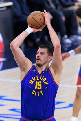 February 19, 2026, Inglewood, California, USA: Nikola Jokic 15 of the Denver Nuggets at the free throw line during their regular season NBA, Basketball Herren, USA game against the Los Angeles Clippers on Thursday February 19, 2026 at Intuit Dome in Inglewood, California. ARIANA RUIZ PI Inglewood USA - ZUMAp124 20260219_zaa_p124_001 Copyright: xArianaxRuizx