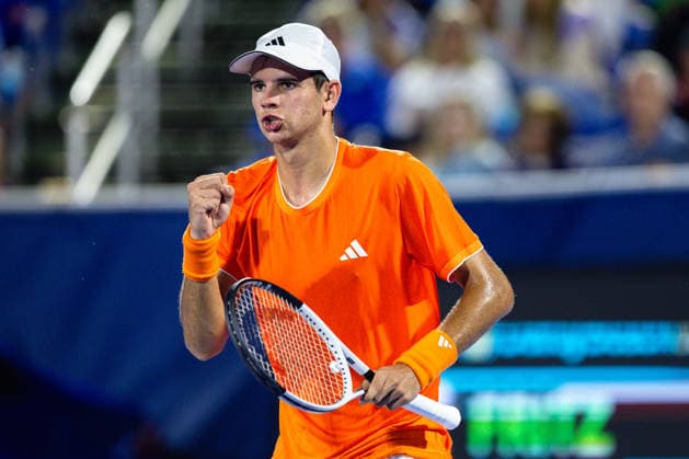 2026 Delray Beach Open - Day 4 - Taylor Fritz Of USA v Rafael Jodar Of Spain Rafael Jodar of Spain pumps his fist against Taylor Fritz of the USA during their match on Day 4 of the Delray Beach Open at the Delray Tennis Center in Delray Beach, Florida, on February 19, 2026. Delray Beach FL United States  Copyright: xMauricioxPaizx originalFilename:paiz-2026delr260219_npvSF.jpg
