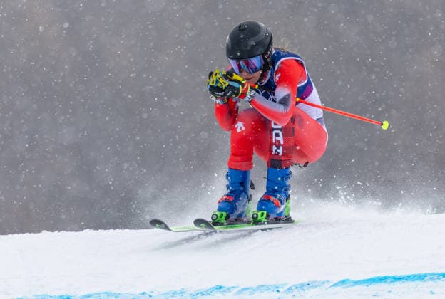OLYMPICS - Winter Olympic Games, Olympische Spiele, Olympia, OS Milano Cortina 2026 LIVIGNO,ITALY,20.FEB.26 - OLYMPICS, SKI CROSS - Winter Olympic Games Milano Cortina 2026, Skicross, women, qualification. Image shows Brittany Phelan (CAN).  GEPAxpictures xHaraldxSteiner