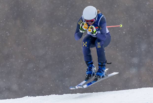OLYMPICS - Winter Olympic Games, Olympische Spiele, Olympia, OS Milano Cortina 2026 LIVIGNO,ITALY,20.FEB.26 - OLYMPICS, SKI CROSS - Winter Olympic Games Milano Cortina 2026, Skicross, women, qualification. Image shows Sandra Naeslund (SWE).  GEPAxpictures xHaraldxSteiner